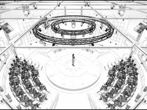 Virtual TV Studio Entertainment Set 3 Modèle 3D