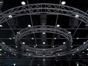 Virtual TV Studio Entertainment Set 3 Modèle 3D