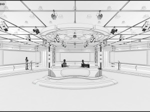 Virtual TV Studio Sets - Collection Vol 13 - 9 PCS DESIGN Modello 3D