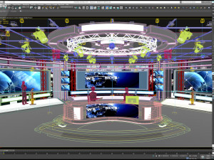 Virtual TV Studio Sets - Collection Vol 13 - 9 PCS DESIGN Modello 3D