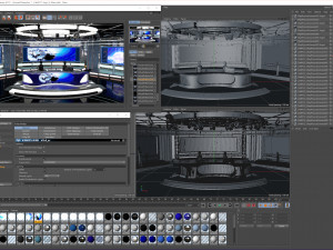 Virtual TV Studio Sets - Collection Vol 13 - 9 PCS DESIGN Modello 3D