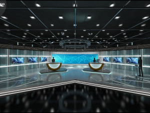 Virtual TV Studio Sets - Collection Vol 13 - 9 PCS DESIGN Modello 3D
