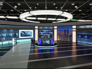 Virtual TV Studio Sets - Collection Vol 13 - 9 PCS DESIGN Modello 3D