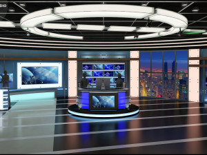 Virtual TV Studio Sets - Collection Vol 13 - 9 PCS DESIGN Modello 3D