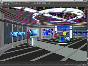 Virtual TV Studio Sets - Collection Vol 13 - 9 PCS DESIGN Modello 3D