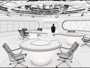 Virtual TV Studio Sets - Collection Vol 13 - 9 PCS DESIGN Modello 3D