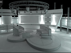 Virtual TV Studio Sets - Collection Vol 13 - 9 PCS DESIGN Modello 3D