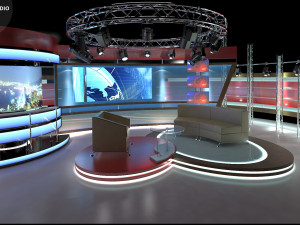 Virtual TV Studio Sets - Collection Vol 13 - 9 PCS DESIGN Modello 3D
