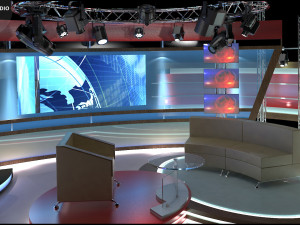 Virtual TV Studio Sets - Collection Vol 13 - 9 PCS DESIGN Modello 3D