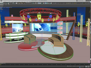 Virtual TV Studio Sets - Collection Vol 13 - 9 PCS DESIGN Modello 3D