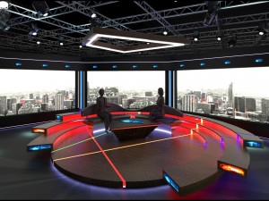 Virtual TV Studio Sets - Collection Vol 13 - 9 PCS DESIGN Modello 3D