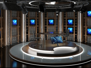 Virtual TV Studio Sets - Collection Vol 13 - 9 PCS DESIGN Modello 3D