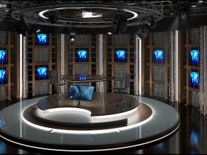 Virtual TV Studio Sets - Collection Vol 13 - 9 PCS DESIGN Modello 3D