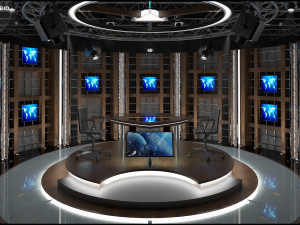 Virtual TV Studio Sets - Collection Vol 13 - 9 PCS DESIGN Modello 3D