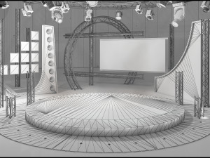 Virtual TV Studio Sets - Collection Vol 13 - 9 PCS DESIGN Modello 3D