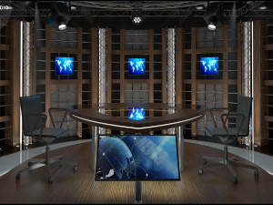 Virtual TV Studio Sets - Collection Vol 13 - 9 PCS DESIGN Modello 3D