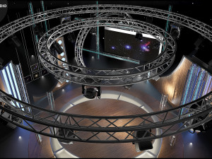 Virtual TV Studio Sets - Collection Vol 13 - 9 PCS DESIGN Modello 3D