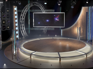 Virtual TV Studio Sets - Collection Vol 13 - 9 PCS DESIGN Modello 3D