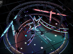 Virtual TV Studio Entertainment Set 4 Model 3D