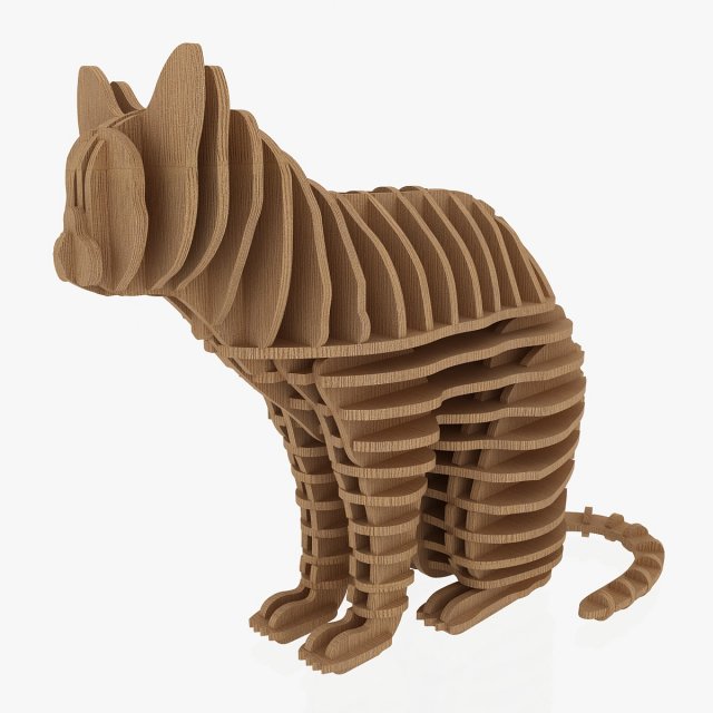 3d jigsaw puzzle cat 1 - print Model Cetak 3D .c4d .max .obj .3ds .fbx .stl .blend 