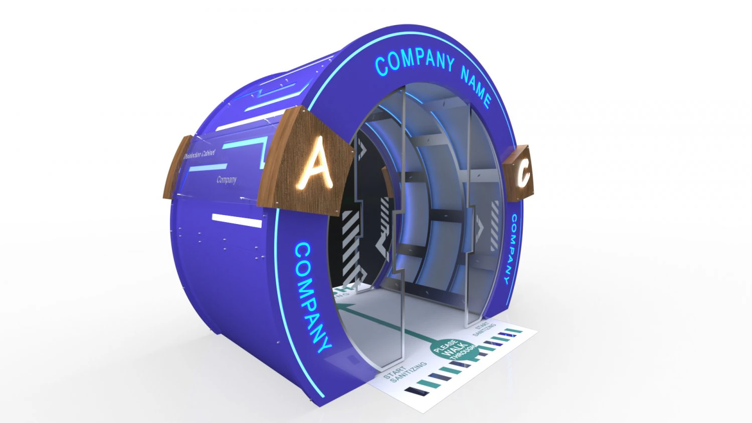 t&uacute;nel de desinfec&ccedil;&atilde;o 1 Modelo 3D .c4d .max .obj .3ds .fbx .stl .blend 