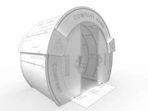 t&uacute;nel de desinfec&ccedil;&atilde;o 1 Modelo 3D
