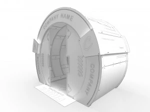 t&uacute;nel de desinfec&ccedil;&atilde;o 1 Modelo 3D