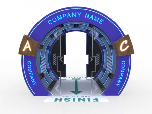 t&uacute;nel de desinfec&ccedil;&atilde;o 1 Modelo 3D