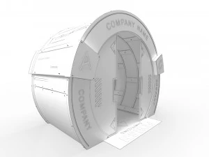 t&uacute;nel de desinfec&ccedil;&atilde;o 1 Modelo 3D