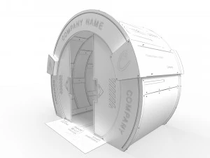 t&uacute;nel de desinfec&ccedil;&atilde;o 1 Modelo 3D