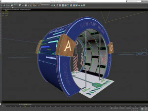 t&uacute;nel de desinfec&ccedil;&atilde;o 1 Modelo 3D