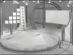 Virtual TV Studio Chat Set 23 Modèle 3D
