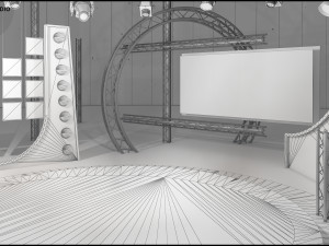 Virtual TV Studio Chat Set 23 Modèle 3D