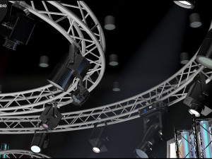Virtual TV Studio Chat Set 23 Modèle 3D
