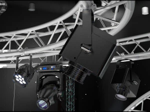 Virtual TV Studio Chat Set 23 3D Model