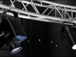 Virtual TV Studio Chat Set 23 Modèle 3D