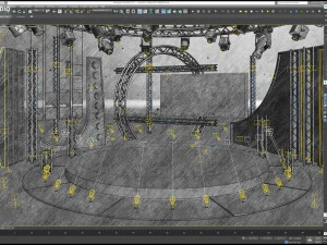 Virtual TV Studio Chat Set 23 3D Model