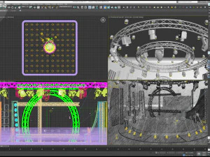 Virtual TV Studio Chat Set 23 3D Model