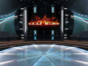 Virtual TV Studio Entertainment Set 5 Model 3D