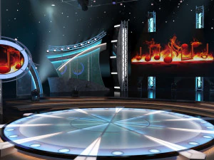 Virtual TV Studio Entertainment Set 5 3D Model