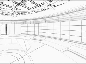 Virtual TV Studio News Set 31 3D Model