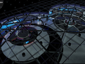 Virtual TV Studio News Set 31 3D Model