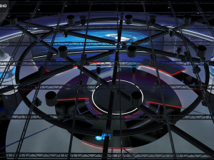 Virtual TV Studio News Set 31 3D Model