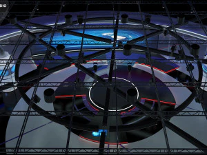 Virtual TV Studio News Set 31 3D Model