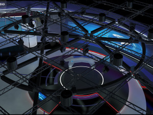 Virtual TV Studio News Set 31 3D Model