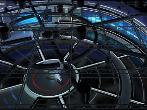 Virtual TV Studio News Set 31 3D Model