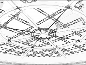 Virtual TV Studio News Set 31 3D Model