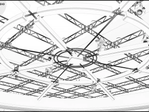 Virtual TV Studio News Set 31 3D Model