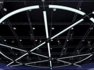 Virtual TV Studio News Set 31 3D Model
