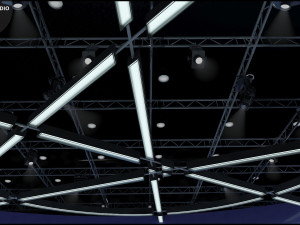 Virtual TV Studio News Set 31 3D Model
